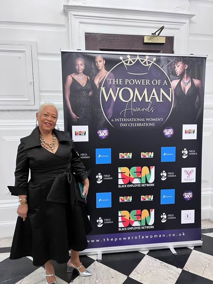 Dr Sherry Ann Dixon in black dress Power of a Woman Awards